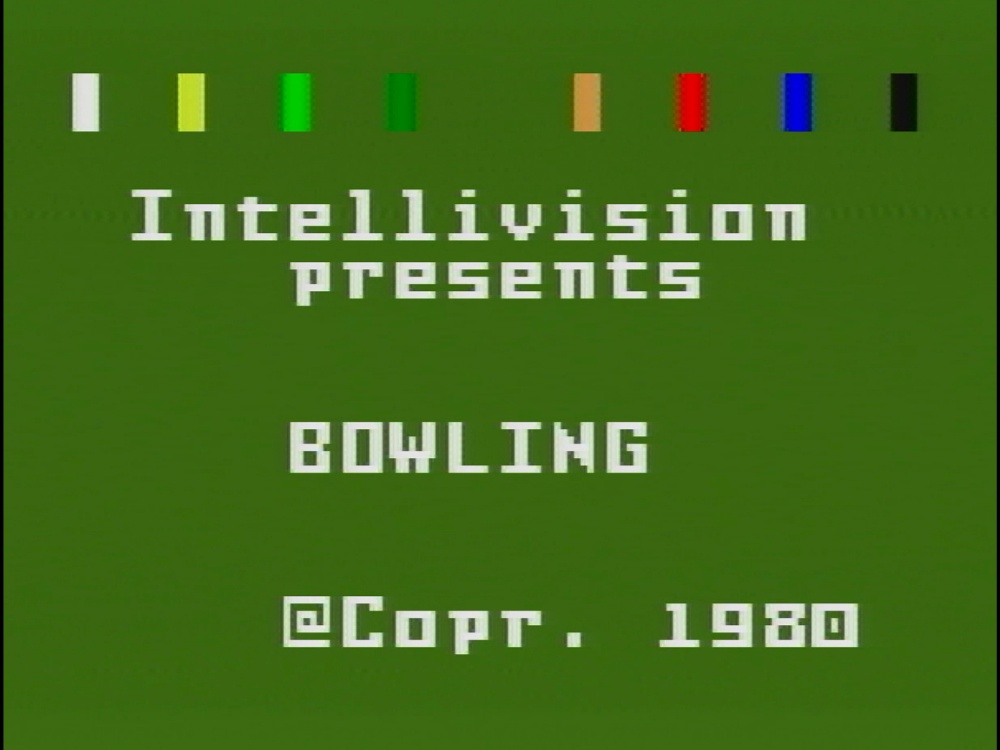 Title Screen of PBA Bowling for Intellivision